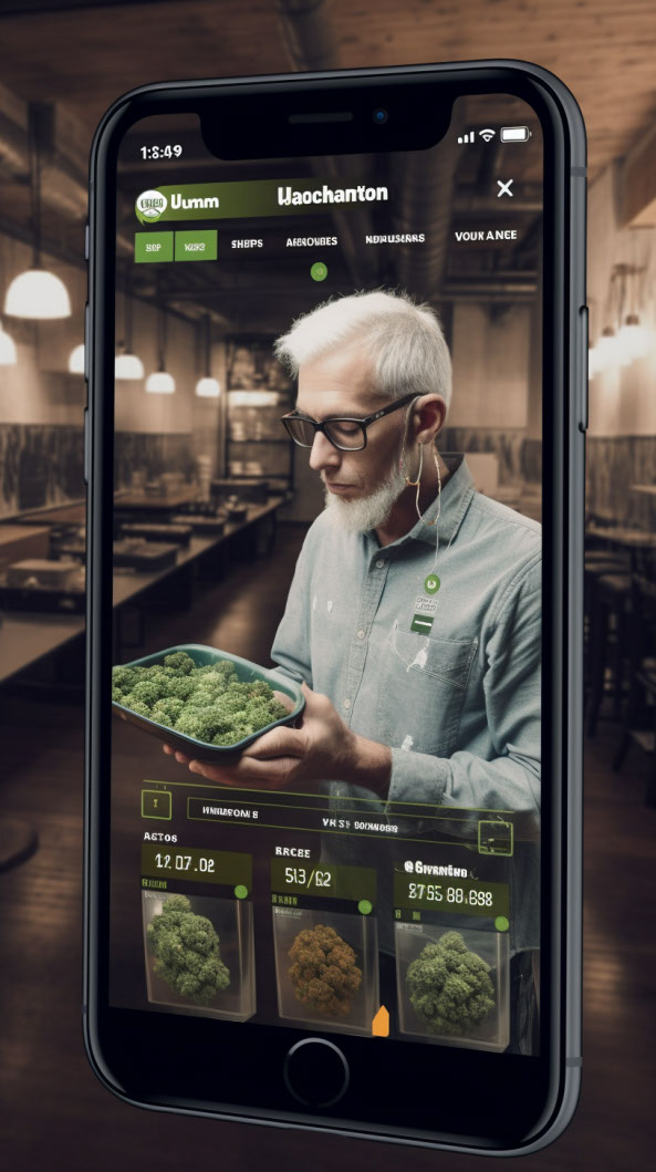 This mesmerizing image captures the essence of Xespi AI Cloud's cutting-edge AI features, designed to educate customers about the benefits of THC and CBD.